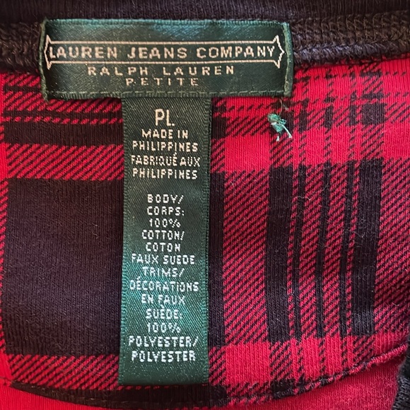 Ralph Lauren Plaid long sleeved top - Picture 4 of 7
